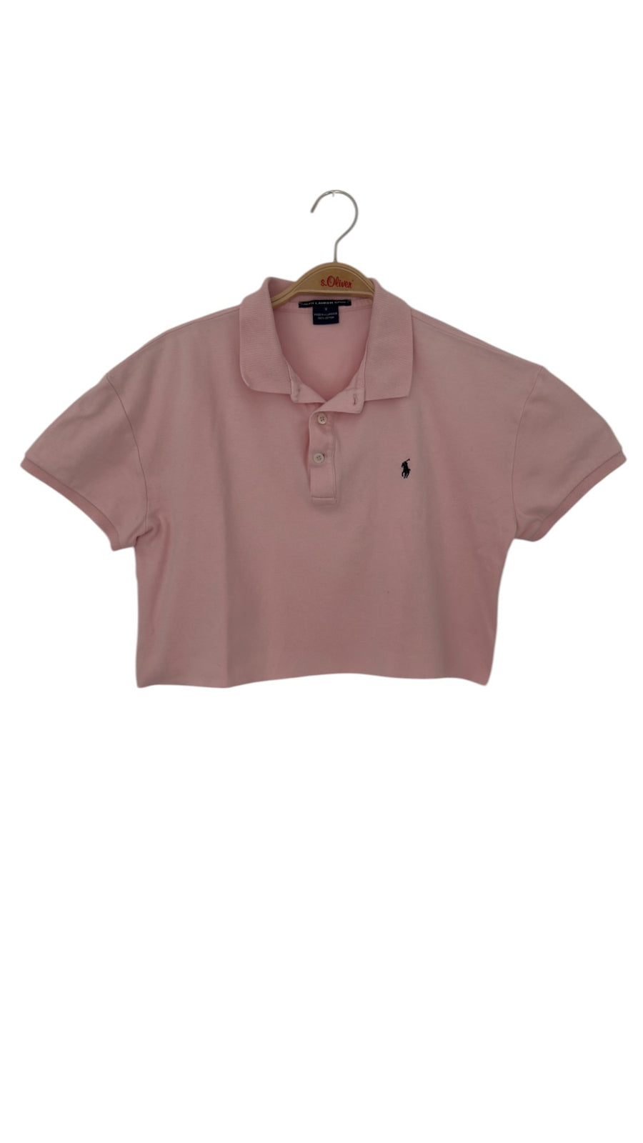 Ralph Lauren crop top Polo rosa (M)